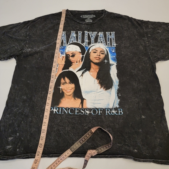 Aaliyah Princess of R&B Graphic Tee Stone Washed Size L/XL NEW! - Picture 6 of 8
